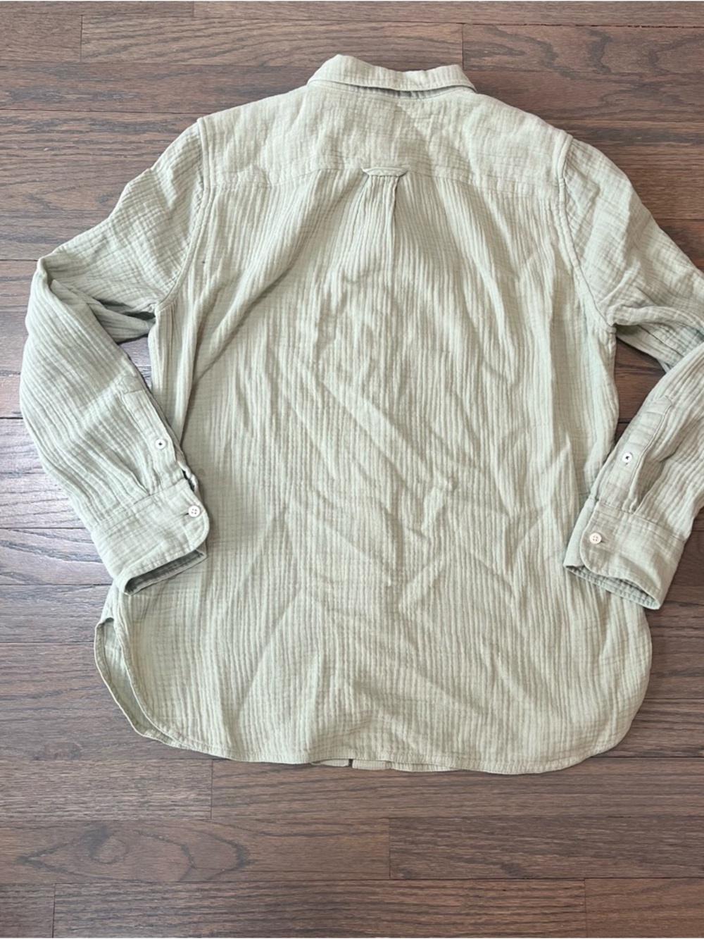 J. Crew Cotton garçon button down long sleeve gauze pistachio green women’s 8 - Picture 4 of 7